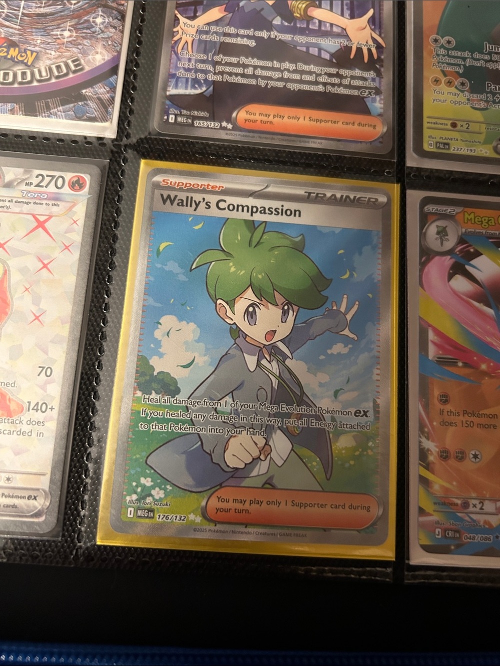 Pokemon Wally's Compassion Trainer Card — Green & Blue Artwork